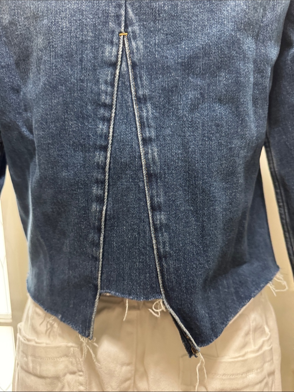 Frame Denim Women's Medium Blue Cropped Jean Jacket Size XSMALL - Picture 8 of 12